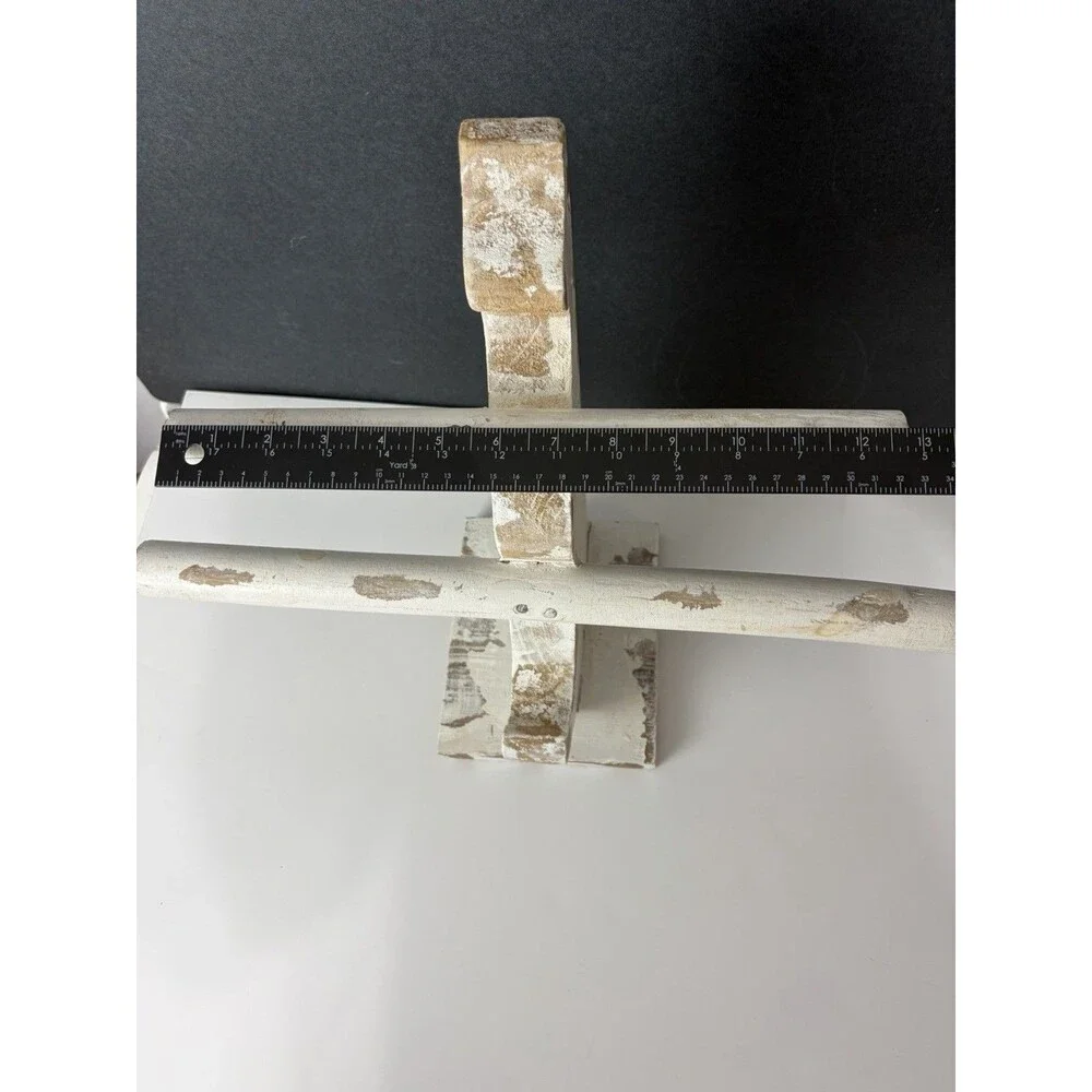 Wooden Jewelry Display Stand White Bracelet Necklace Watch Holder Organizer